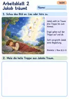 Vorschau - Arbeitsblätter - Jakob – Gott begleitet ihn | Religion Klasse 1 Arbeitsblätter | Evangelische Religionslehre | 10 Arbeitsblätter als PDF - Seite 2