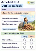 Vorschau - Arbeitsblätter - Jakob – Gott begleitet ihn | Religion Klasse 1 Arbeitsblätter | Evangelische Religionslehre | 10 Arbeitsblätter als PDF - Seite 3