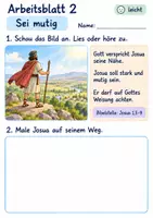Vorschau - Arbeitsblätter - Josua – Gott schenkt Mut | Religion Klasse 1 Arbeitsblätter | Evangelische Religionslehre | 10 Arbeitsblätter als PDF - Seite 2