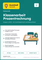 Vorschau - Test - Klassenarbeit Prozentrechnung Klasse 7 - Deckblatt