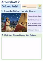 Vorschau - Arbeitsblätter - Salomo bittet um Weisheit | Religion Klasse 1 Arbeitsblätter | Evangelische Religionslehre | 10 Arbeitsblätter als PDF - Seite 2