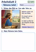 Vorschau - Arbeitsblätter - Nehemia baut gemeinsam | Religion Klasse 1 Arbeitsblätter | Evangelische Religionslehre | 10 Arbeitsblätter als PDF - Seite 2