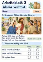 Vorschau - Arbeitsblätter - Jesus auf der Hochzeit in Kana | Religion Klasse 1 Arbeitsblätter | Evangelische Religionslehre | 10 Arbeitsblätter als PDF - Seite 3