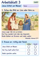 Vorschau - Arbeitsblätter - Jesus und die Frau am Brunnen | Religion Klasse 1 Arbeitsblätter | Evangelische Religionslehre | 10 Arbeitsblätter als PDF - Seite 3