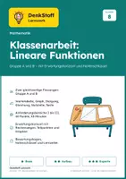 Vorschau - Test - Klassenarbeit lineare Funktionen Klasse 8 - Deckblatt