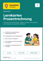 Vorschau - Spiele - Lernkarten Prozentrechnung Klasse 7 - Deckblatt