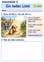 Vorschau - Arbeitsblätter - Paulus begegnet Jesus | Religion Klasse 1 Arbeitsblätter | Evangelische Religionslehre | 10 Arbeitsblätter als PDF - Seite 2