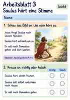 Vorschau - Arbeitsblätter - Paulus begegnet Jesus | Religion Klasse 1 Arbeitsblätter | Evangelische Religionslehre | 10 Arbeitsblätter als PDF - Seite 3
