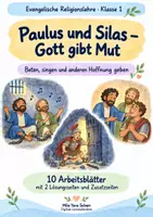 Vorschau - Arbeitsblätter - Paulus und Silas – Gott gibt Mut | Religion Klasse 1 Arbeitsblätter | Evangelische Religionslehre | 10 Arbeitsblätter als PDF - Deckblatt