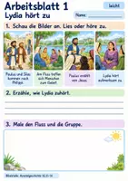 Vorschau - Arbeitsblätter - Paulus und Silas – Gott gibt Mut | Religion Klasse 1 Arbeitsblätter | Evangelische Religionslehre | 10 Arbeitsblätter als PDF - Seite 1