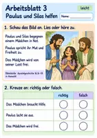 Vorschau - Arbeitsblätter - Paulus und Silas – Gott gibt Mut | Religion Klasse 1 Arbeitsblätter | Evangelische Religionslehre | 10 Arbeitsblätter als PDF - Seite 3