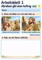 Vorschau - Arbeitsblätter - Rebekka hilft am Brunnen | Religion Klasse 1 Arbeitsblätter | Evangelische Religionslehre | 10 Arbeitsblätter als PDF - Seite 1