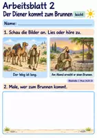 Vorschau - Arbeitsblätter - Rebekka hilft am Brunnen | Religion Klasse 1 Arbeitsblätter | Evangelische Religionslehre | 10 Arbeitsblätter als PDF - Seite 2