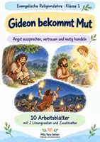 Vorschau - Arbeitsblätter - Gideon bekommt Mut | Religion Klasse 1 Arbeitsblätter | Evangelische Religionslehre | 10 Arbeitsblätter als PDF - Deckblatt