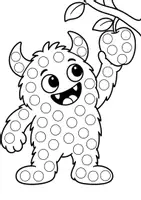 Vorschau - Arbeitsblätter - Dot-Marker - Herbst Monster Feinmotorik Arbeitsblätter - Seite 2