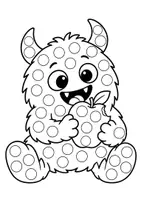 Vorschau - Arbeitsblätter - Dot-Marker - Herbst Monster Feinmotorik Arbeitsblätter - Seite 3