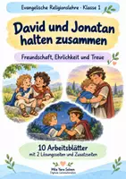 Vorschau - Arbeitsblätter - David und Jonatan halten zusammen | Religion Klasse 1 Arbeitsblätter | Evangelische Religionslehre | 10 Arbeitsblätter als PDF - Deckblatt