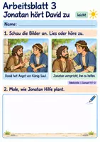 Vorschau - Arbeitsblätter - David und Jonatan halten zusammen | Religion Klasse 1 Arbeitsblätter | Evangelische Religionslehre | 10 Arbeitsblätter als PDF - Seite 3
