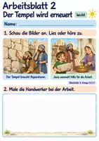 Vorschau - Arbeitsblätter - Josia entdeckt Gottes Wort | Religion Klasse 1 Arbeitsblätter | Evangelische Religionslehre | 10 Arbeitsblätter als PDF - Seite 2