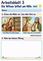 Vorschau - Arbeitsblätter - Elischa hilft Menschen | Religion Klasse 1 Arbeitsblätter | Evangelische Religionslehre | 10 Arbeitsblätter als PDF - Seite 3
