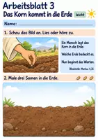 Vorschau - Arbeitsblätter - Jesus erzählt vom Senfkorn | Religion Klasse 1 Arbeitsblätter | Evangelische Religionslehre | 10 Arbeitsblätter als PDF - Seite 3