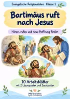 Vorschau - Arbeitsblätter - Bartimäus ruft nach Jesus | Religion Klasse 1 Arbeitsblätter | Evangelische Religionslehre | 10 Arbeitsblätter als PDF - Deckblatt