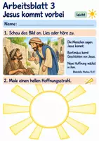 Vorschau - Arbeitsblätter - Bartimäus ruft nach Jesus | Religion Klasse 1 Arbeitsblätter | Evangelische Religionslehre | 10 Arbeitsblätter als PDF - Seite 3
