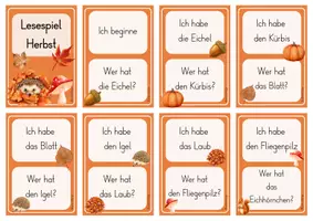 Vorschau - Spiele - Lesespiel Herbst | Ich habe... Wer hat? | 31 Karten - Seite 2