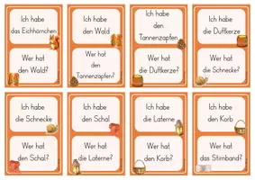 Vorschau - Spiele - Lesespiel Herbst | Ich habe... Wer hat? | 31 Karten - Seite 3