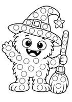 Vorschau - Arbeitsblätter - Dot-Marker - Halloween Monster Feinmotorik Arbeitsblätter - Seite 2