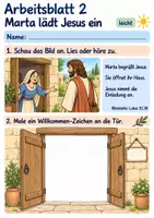 Vorschau - Arbeitsblätter - Maria und Marta hören Jesus zu | Religion Klasse 1 Arbeitsblätter | Evangelische Religionslehre | 10 Arbeitsblätter als PDF - Seite 2