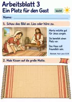 Vorschau - Arbeitsblätter - Maria und Marta hören Jesus zu | Religion Klasse 1 Arbeitsblätter | Evangelische Religionslehre | 10 Arbeitsblätter als PDF - Seite 3