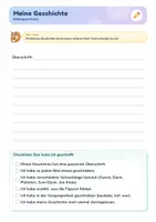 Vorschau - Arbeitsblätter - Bildergeschichte Herbst: Der Drache | Gratis-Arbeitsblatt mit Wortspeicher und Abhakliste | Erzählen · Schreiben · Aufsatz | Deutsch Klasse 2/3 - Seite 1