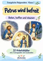 Vorschau - Arbeitsblätter - Petrus wird befreit | Religion Klasse 1 Arbeitsblätter | Evangelische Religionslehre | 10 Arbeitsblätter als PDF - Deckblatt