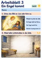 Vorschau - Arbeitsblätter - Petrus wird befreit | Religion Klasse 1 Arbeitsblätter | Evangelische Religionslehre | 10 Arbeitsblätter als PDF - Seite 3