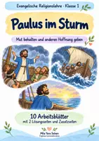 Vorschau - Arbeitsblätter - Paulus im Sturm | Religion Klasse 1 Arbeitsblätter | Evangelische Religionslehre | 10 Arbeitsblätter als PDF - Deckblatt