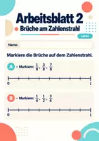 Vorschau - Arbeitsblätter - Brüche am Zahlenstrahl Klasse 5 Gymnasium | Mathematik Sekundarstufe I | 10 Arbeitsblätter mit Lösungen als PDF - Seite 2
