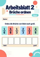 Vorschau - Arbeitsblätter - Brüche ordnen Klasse 5 Gymnasium | Mathematik Sekundarstufe I | 10 Arbeitsblätter mit Lösungen als PDF - Seite 2