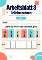 Vorschau - Arbeitsblätter - Brüche ordnen Klasse 5 Gymnasium | Mathematik Sekundarstufe I | 10 Arbeitsblätter mit Lösungen als PDF - Seite 3
