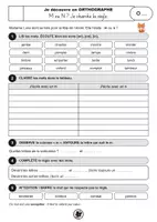 Aperçu - Préparation de séquence / Séquence complète - P3 Orthographe cours complet - 3ème primaire - Page 1