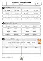 Aperçu - Préparation de séquence / Séquence complète - P3 Orthographe cours complet - 3ème primaire - Page 3
