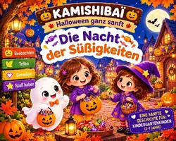 Vorschau - Bildkarten - Kamishibai | Die Nacht der Süßigkeiten | Halloween ganz sanft - Deckblatt