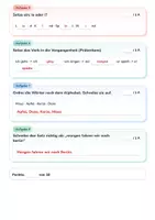 Vorschau - Arbeitsblätter - Fit für Klasse 5: Mini-Test Deutsch | Gratis-Test mit Lösung | Wortarten · Satzzeichen · Rechtschreibung · Übertritt | Deutsch Klasse 4 - Seite 3