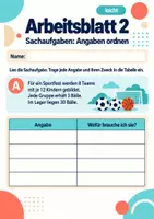 Vorschau - Arbeitsblätter - Sachaufgaben: Angaben ordnen Klasse 5 Gymnasium | Mathematik Sekundarstufe I | 10 Arbeitsblätter mit Lösungen als PDF - Seite 2