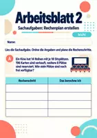 Vorschau - Arbeitsblätter - Sachaufgaben: Rechenplan erstellen Klasse 5 Gymnasium | Mathematik Sekundarstufe I | 10 Arbeitsblätter mit Lösungen als PDF - Seite 2