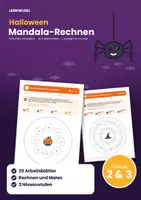 Vorschau - Arbeitsblätter - Halloween Mathe Arbeitsblätter Klasse 2 und 3 | Bundle Einmaleins, Uhrzeit, Escape-Heft - Seite 1