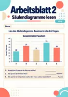 Vorschau - Arbeitsblätter - Säulendiagramme lesen Klasse 5 Gymnasium | Mathematik Sekundarstufe I | 10 Arbeitsblätter mit Lösungen als PDF - Seite 2