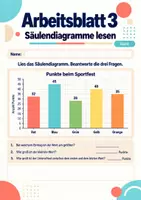 Vorschau - Arbeitsblätter - Säulendiagramme lesen Klasse 5 Gymnasium | Mathematik Sekundarstufe I | 10 Arbeitsblätter mit Lösungen als PDF - Seite 3