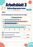 Vorschau - Arbeitsblätter - Balkendiagramme lesen Klasse 5 Gymnasium | Mathematik Sekundarstufe I | 10 Arbeitsblätter mit Lösungen als PDF - Seite 3