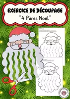 Aperçu - Feuilles d'exercices - Exercice de découpage Noël exercice aux ciseaux permis ciseaux - Page de couverture
